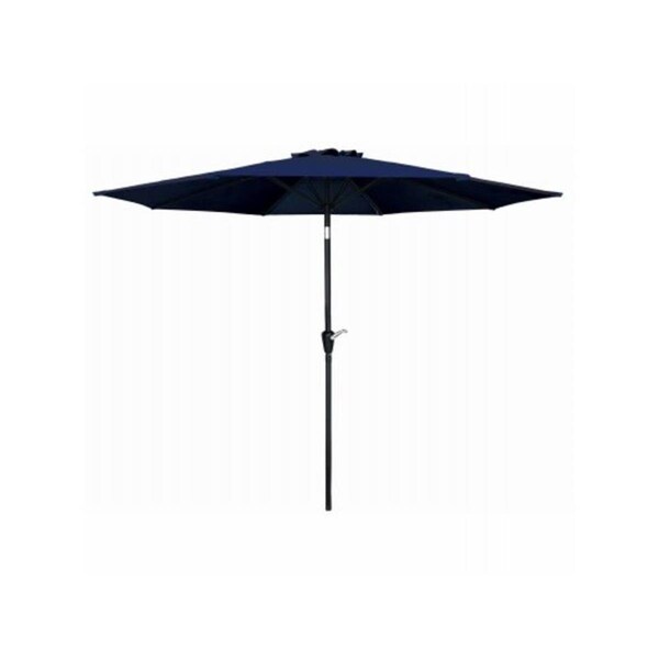 Terraza 9 ft. Crank Open & Tilt Steel Pole Patio Market Umbrella; Navy Blue Fabric TE3859716 - main